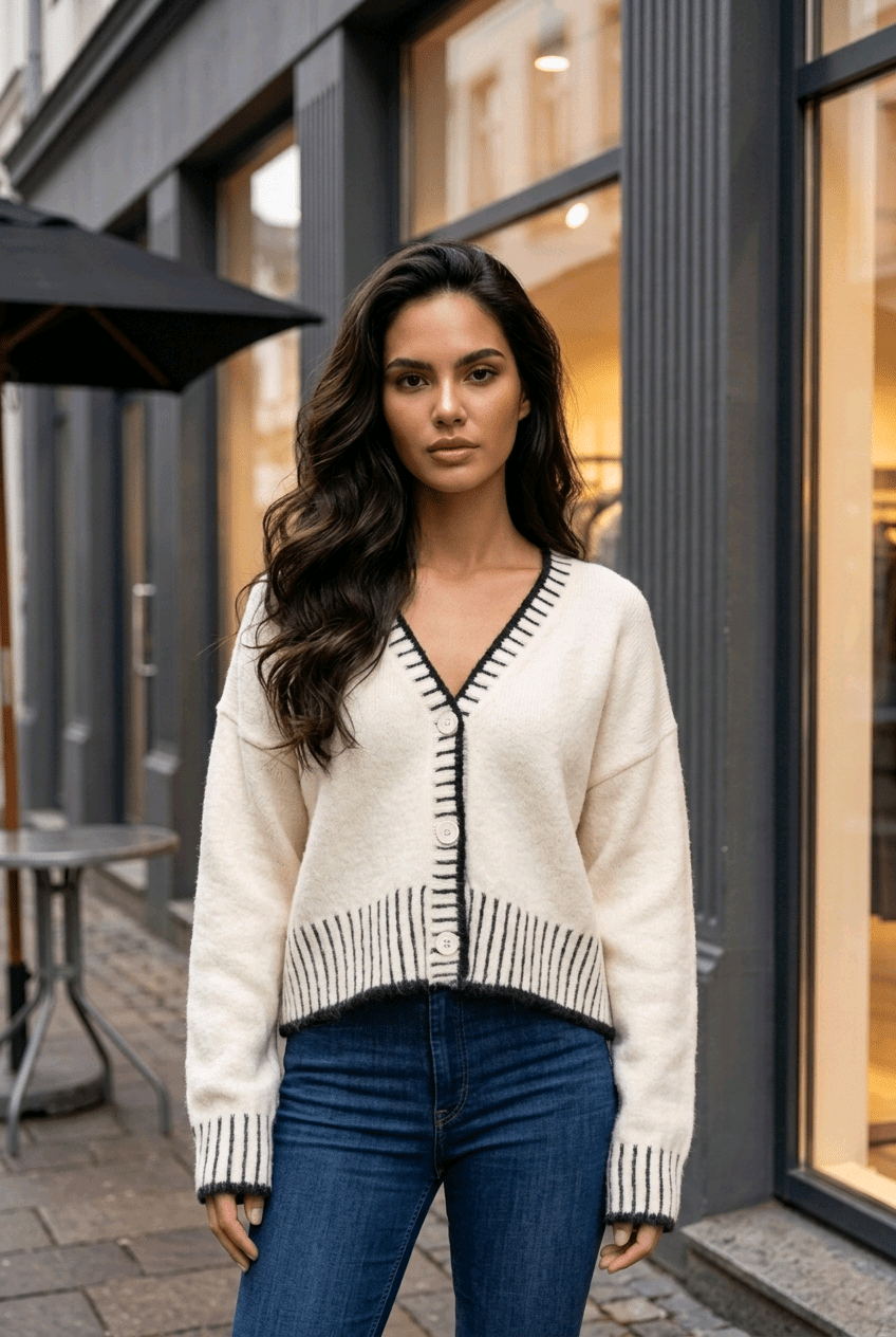 Damen Cardigan Tofi – Kuscheliger Strickcardigan - Milano Royal Boutique