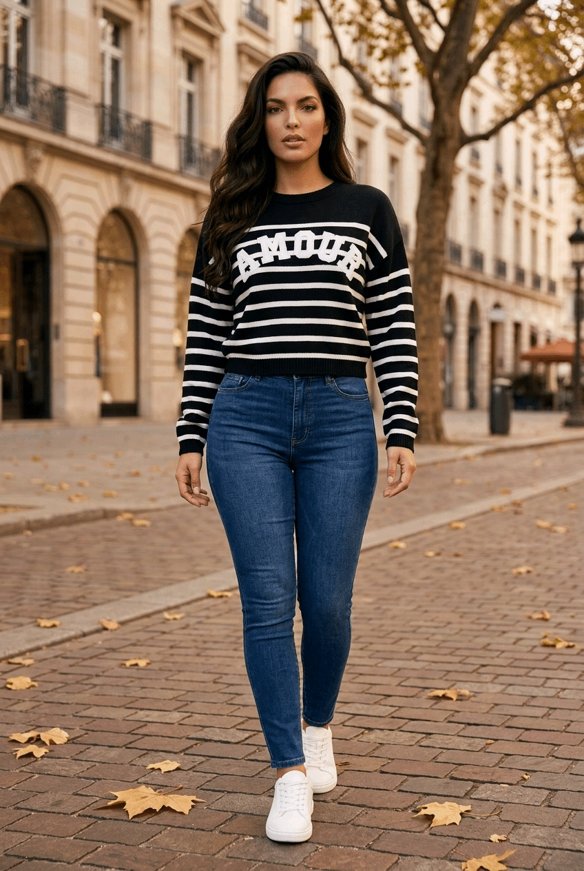 Damen-Pullover Amour – vielseitiger Strick aus Italien - Milano Royal Boutique