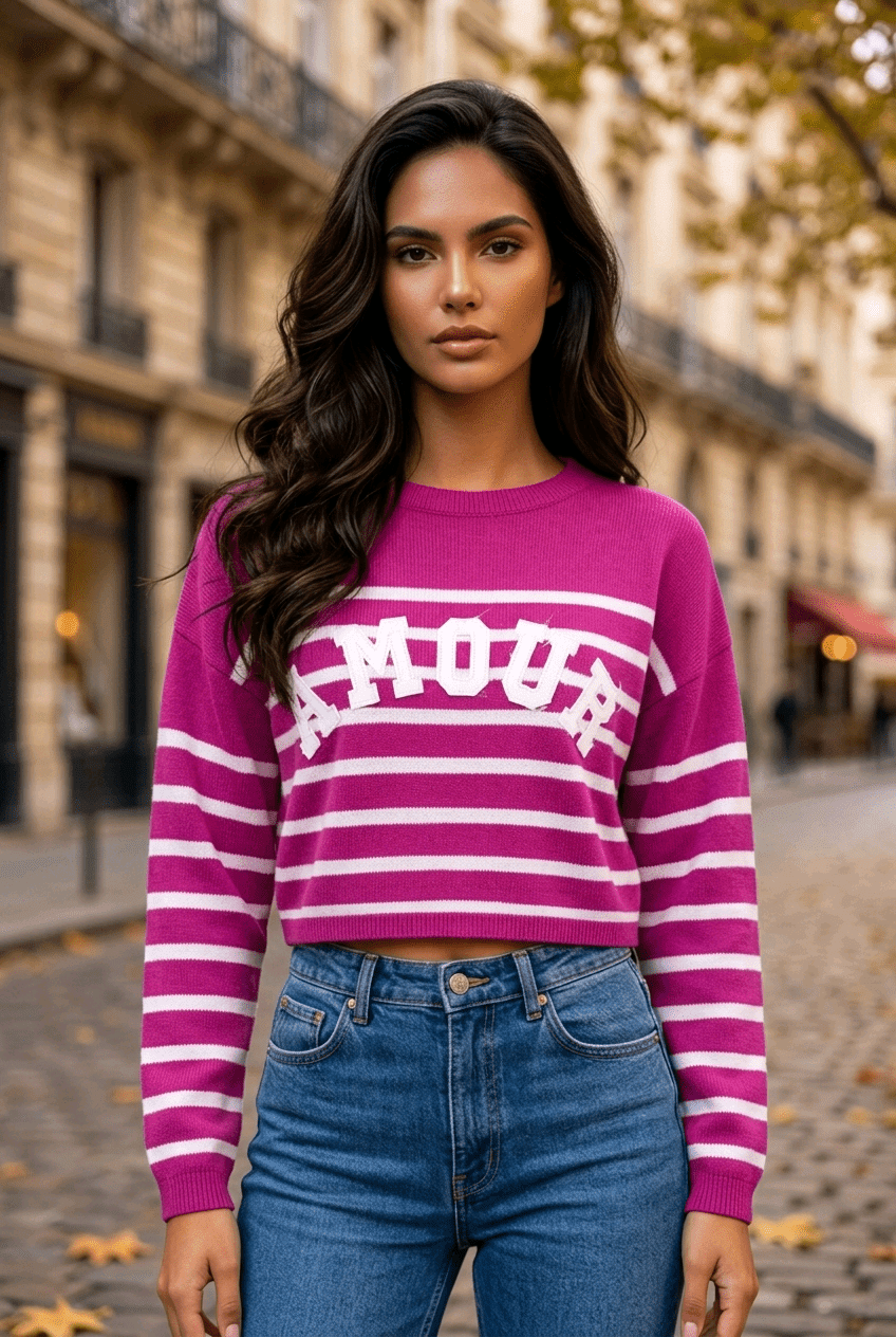 Damen-Pullover Amour – vielseitiger Strick aus Italien - Milano Royal Boutique