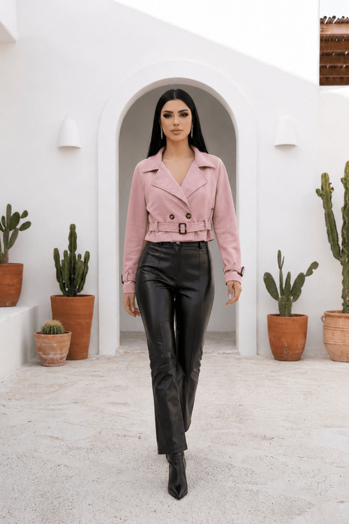 Jacke Wild – Kurze Wildleder-Optik Jacke | Made in Italy - Milano Royal Boutique