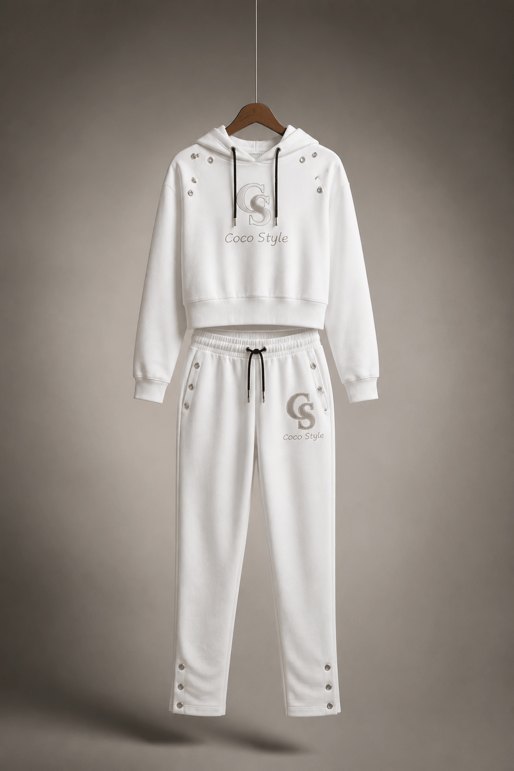 Jogginanzug Florence – Luxus Zweiteiler mit Gold-Details - Milano Royal Boutique