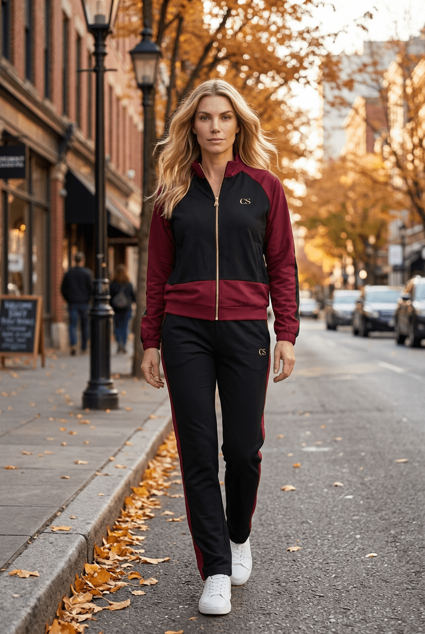 Jogginganzug Damen – Loungewear Set mit goldenen Details | Milano Royal Boutique - Milano Royal Boutique