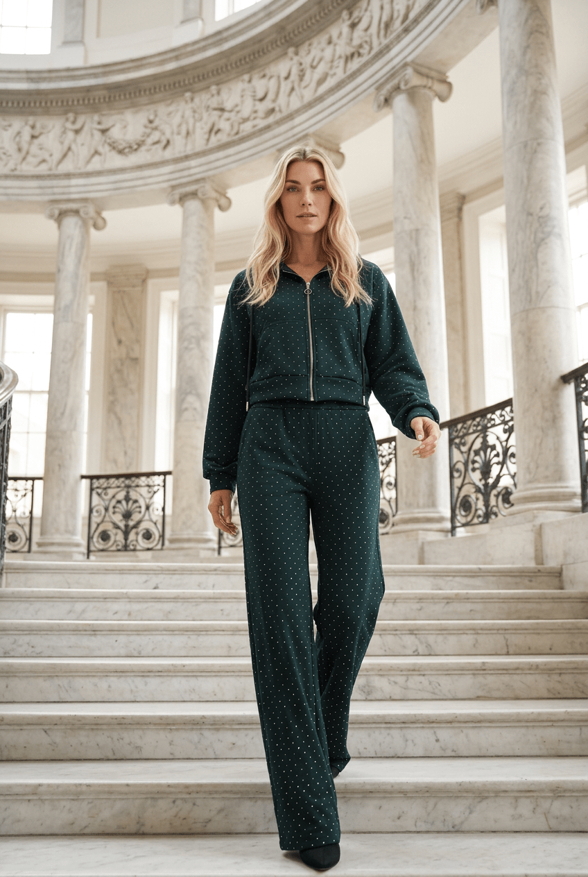 Jogginganzug mit Steine - Milano Royal Boutique