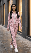 Jogginganzug Punkte /Pink/ - Milano Royal Boutique