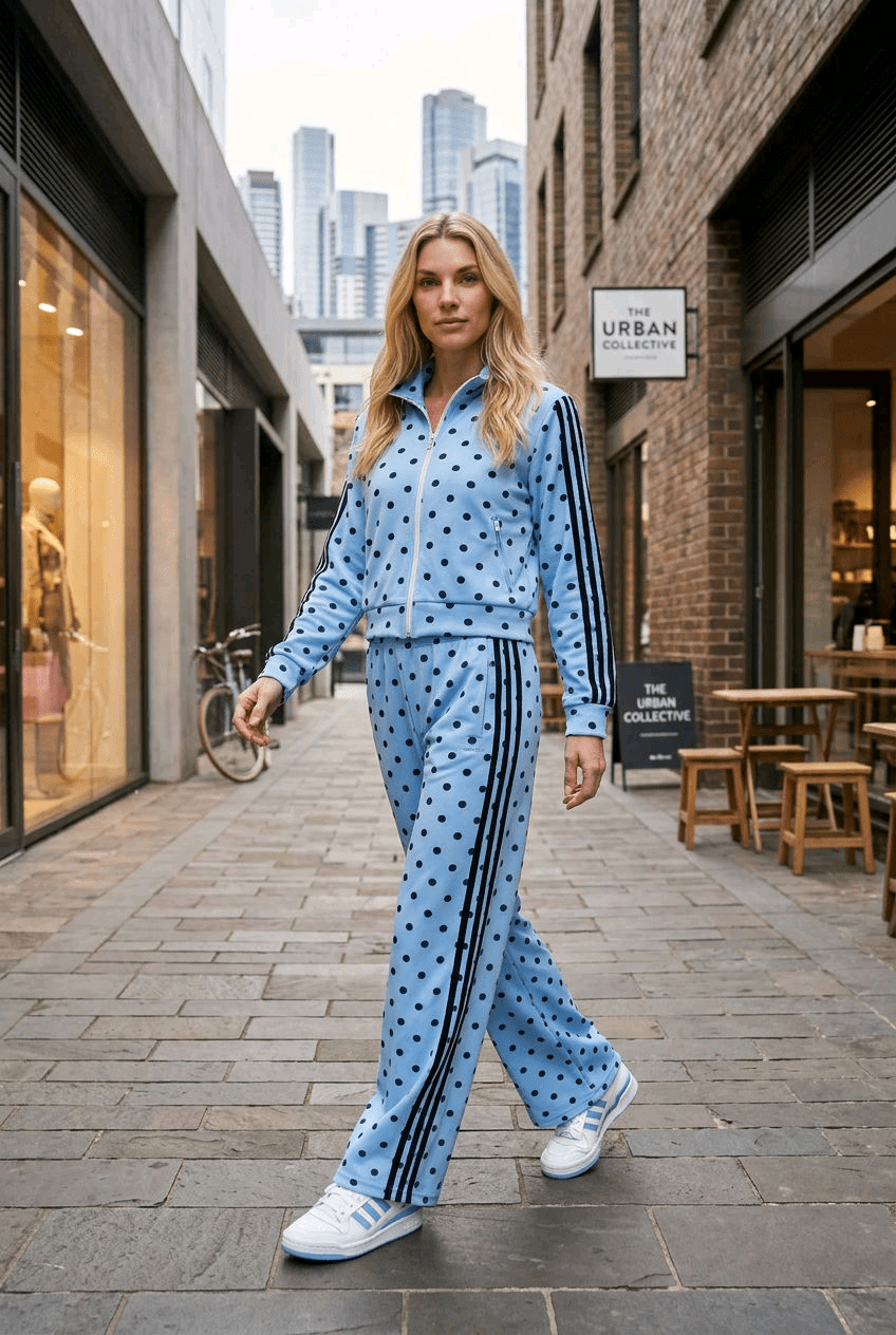 Jogginganzug Punkte/Blau/ - Milano Royal Boutique
