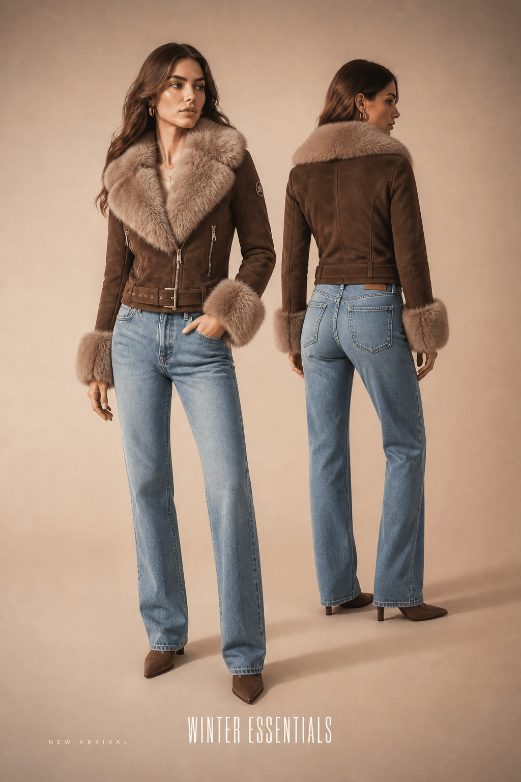 Lederjacke Bold – Oversized Damen Lederjacke mit Kontrast-Details - Milano Royal Boutique