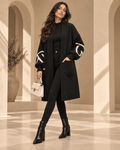 Long Cardigan mit Herzmuster & Taschen - Milano Royal Boutique