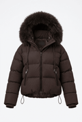 Premium Jacke Choco | Abnehmbarer Fellkragen | Größen S–XXL - Milano Royal Boutique