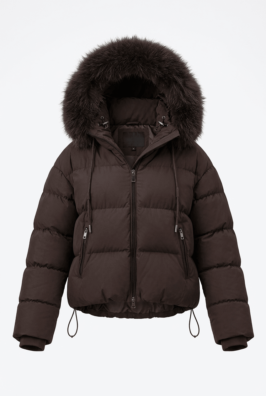 Premium Jacke Choco | Abnehmbarer Fellkragen | Größen S–XXL - Milano Royal Boutique