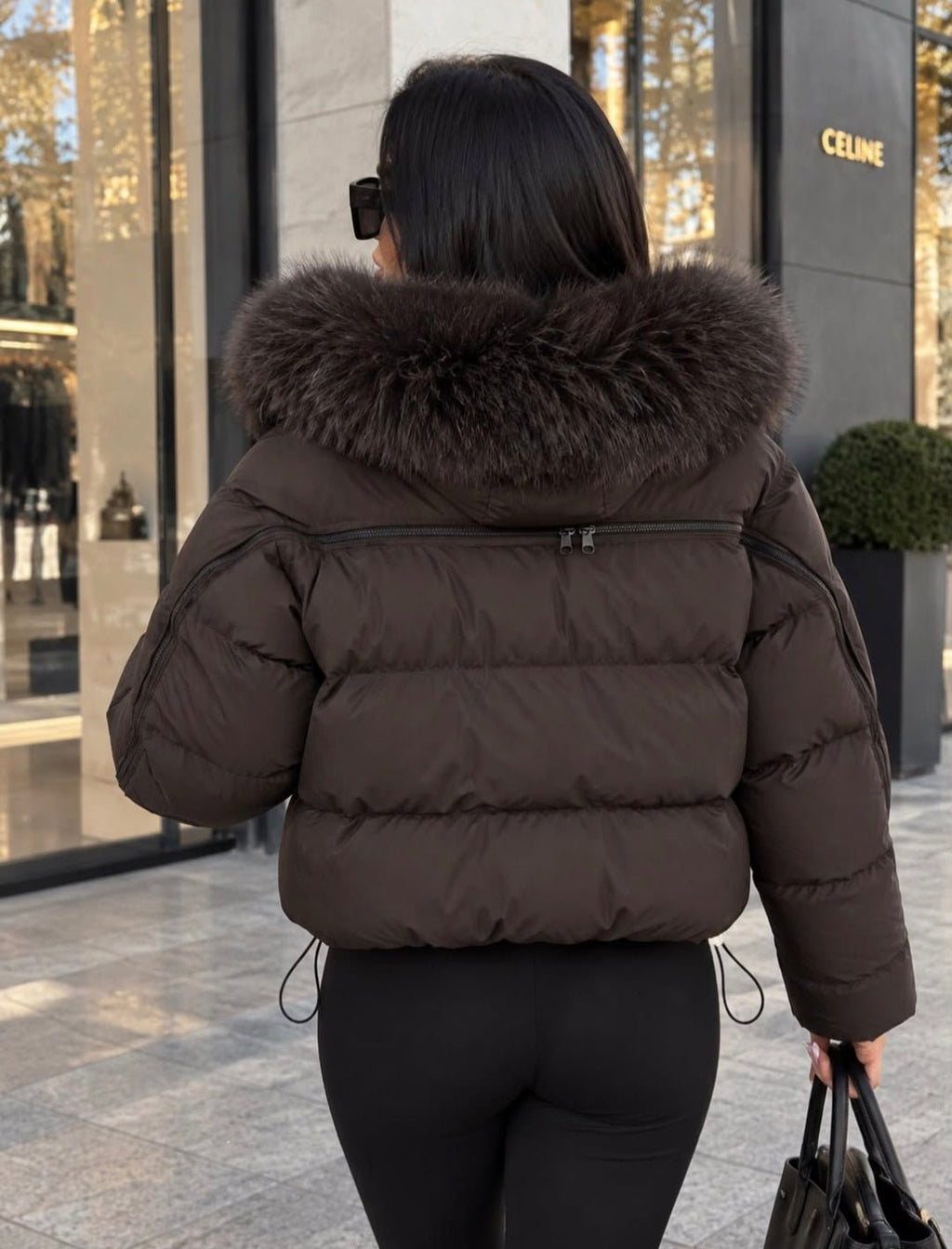 Premium Jacke Choco | Abnehmbarer Fellkragen | Größen S–XXL - Milano Royal Boutique