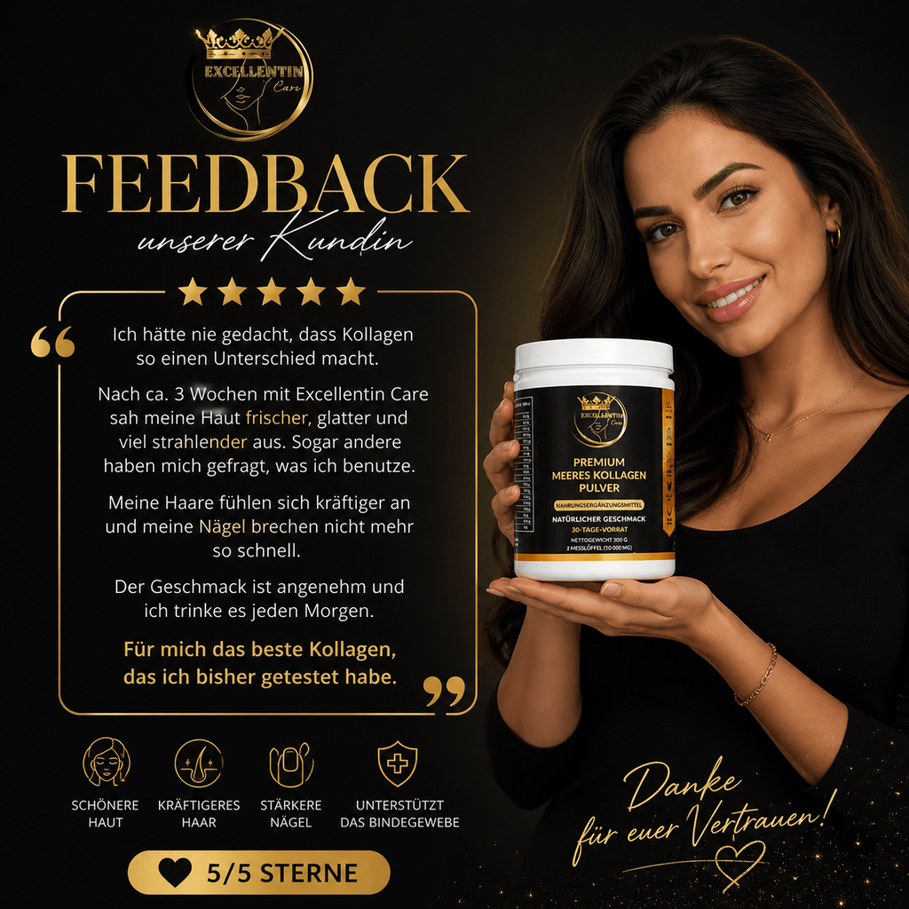 Premium Meeres-Kollagen Pulver – 10.000 mg | EXCELLENTIN CARE - Milano Royal Boutique