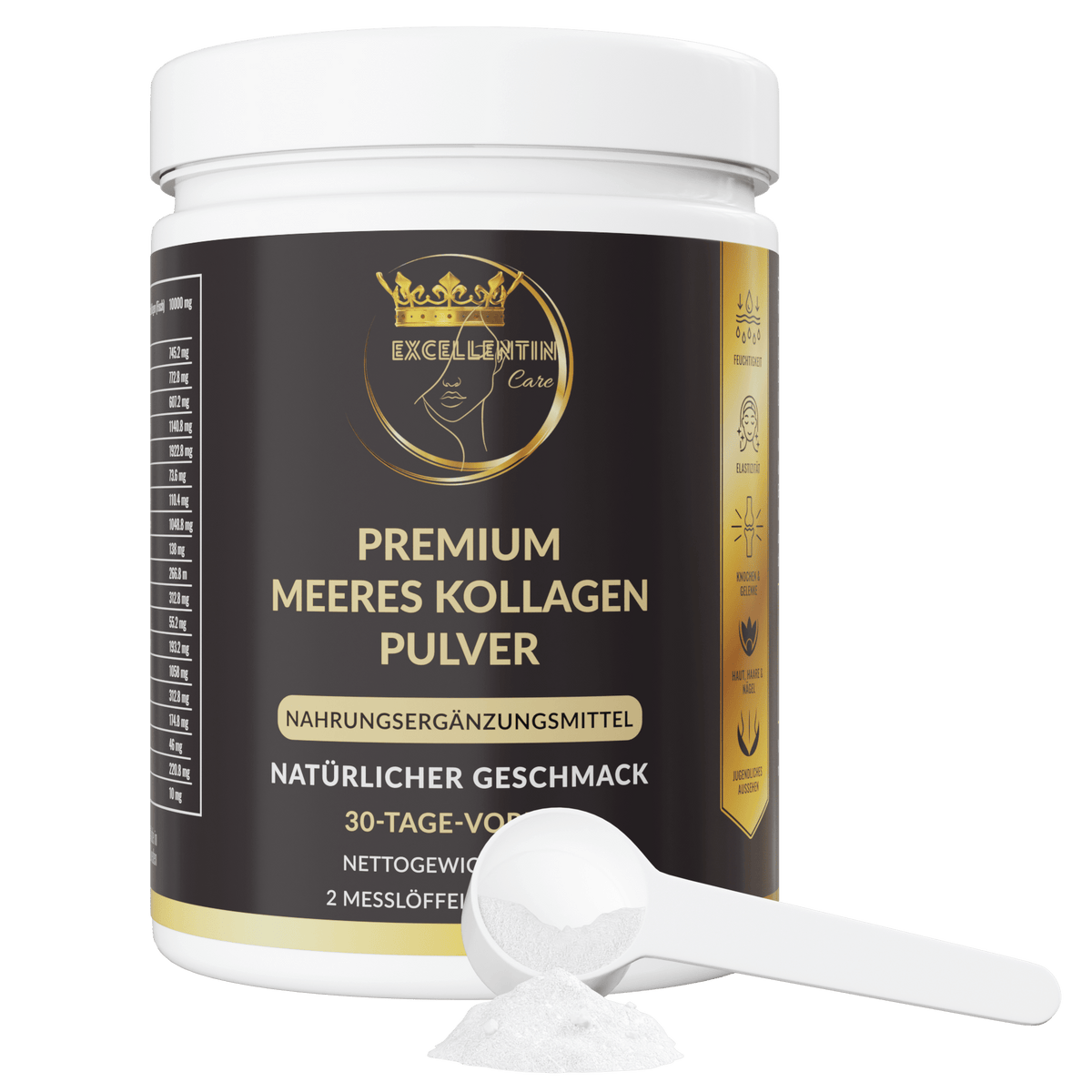Premium Meeres-Kollagen Pulver – 10.000 mg | EXCELLENTIN CARE - Milano Royal Boutique