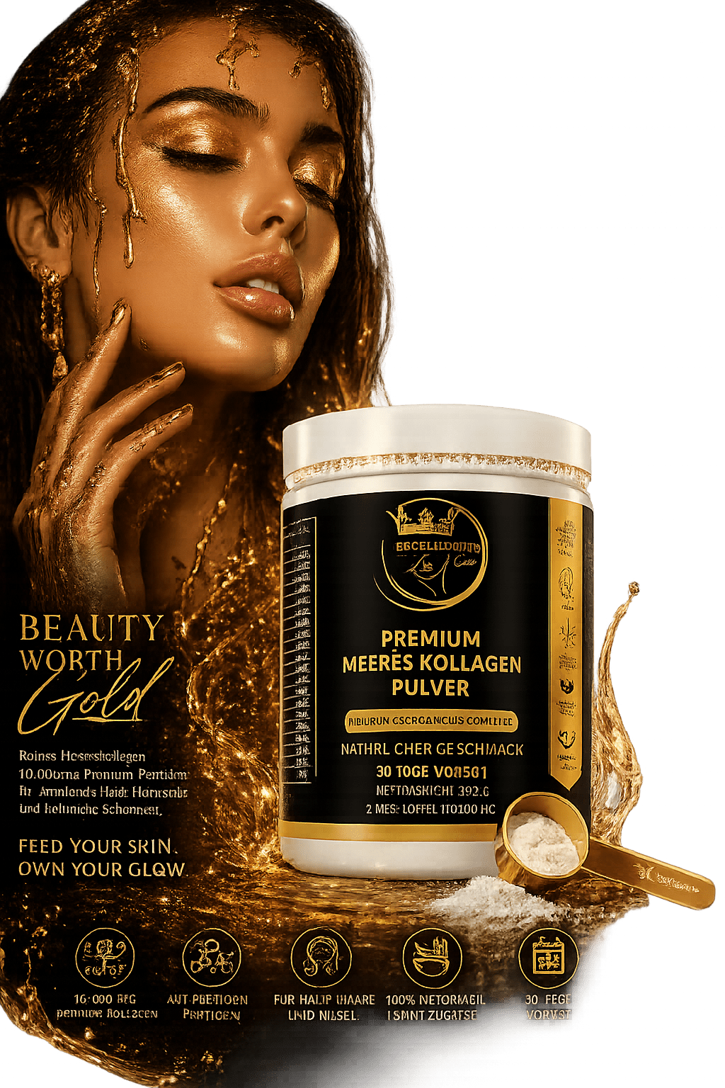 Premium Meeres-Kollagen Pulver – 10.000 mg | EXCELLENTIN CARE - Milano Royal Boutique